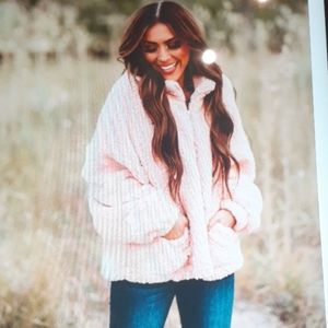 NWT!Oversized faux fur teddy sherpa coat